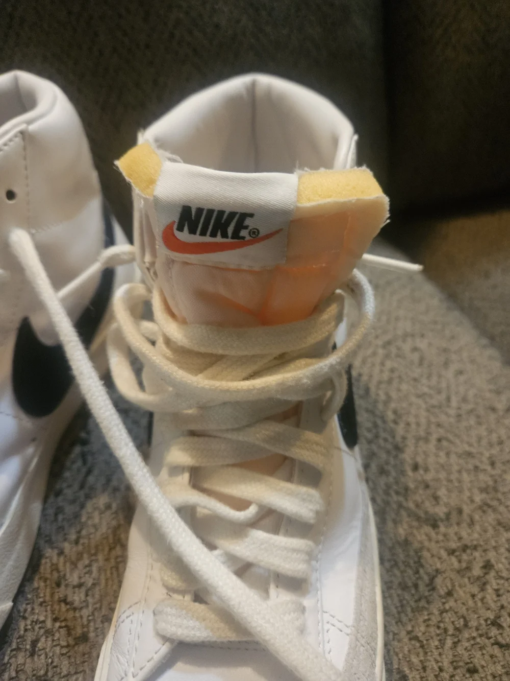 Nike White & Black High-Top Sneakers